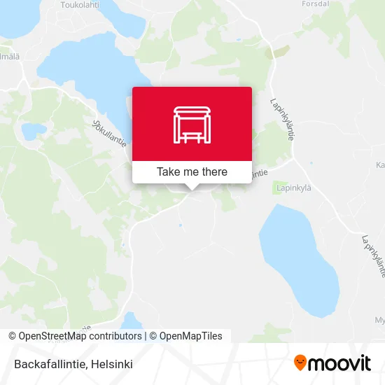 Backafallen Road map