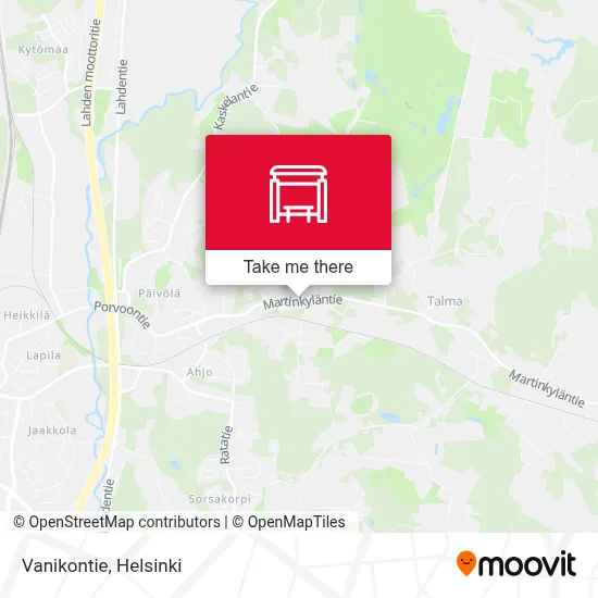 Vanikontie map