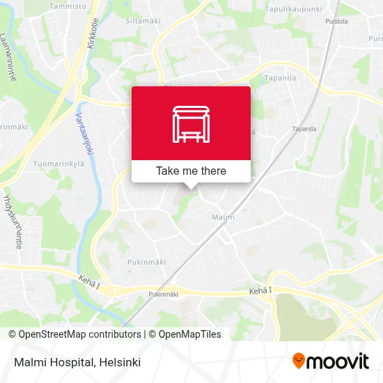 Malmi Hospital map