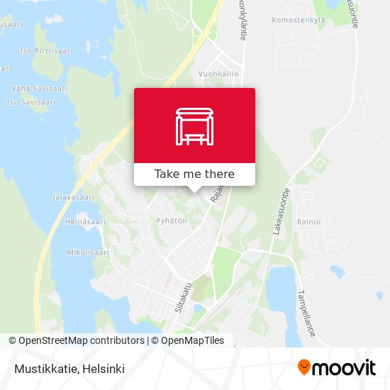 Mustikkatie map