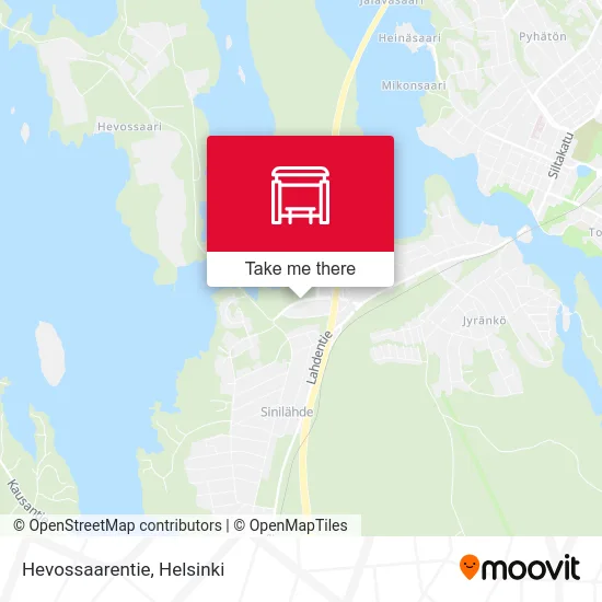 Hevossaarentie Road map