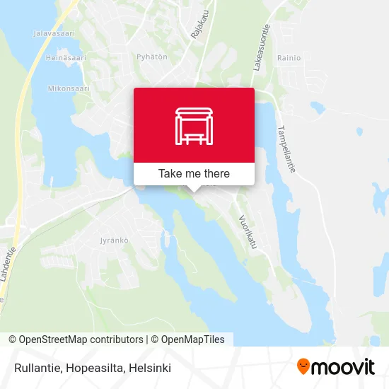 Rullantie, Hopeasilta map