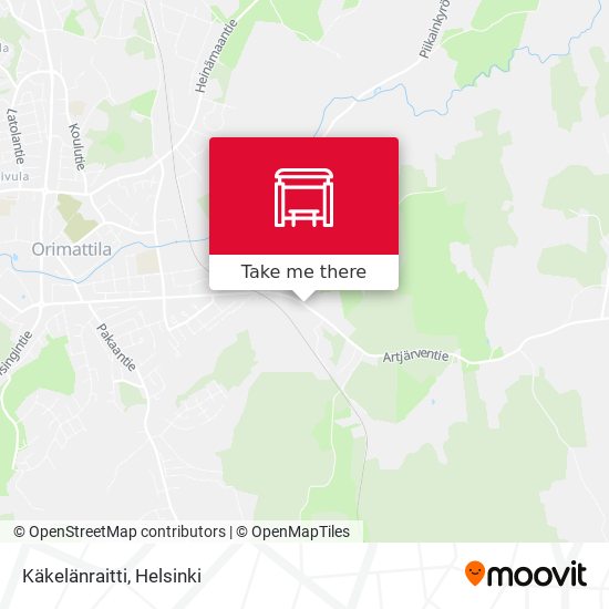 Käkelänraitti map
