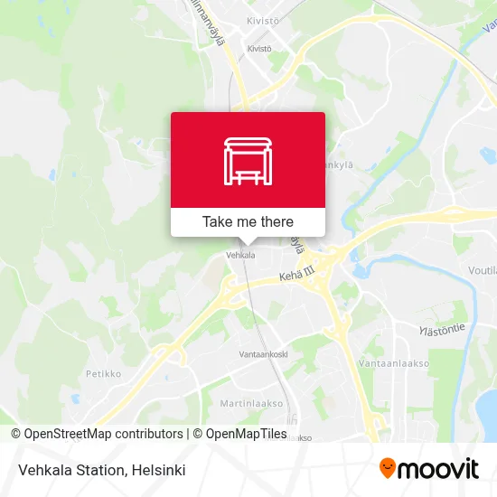 Vehkala Station map