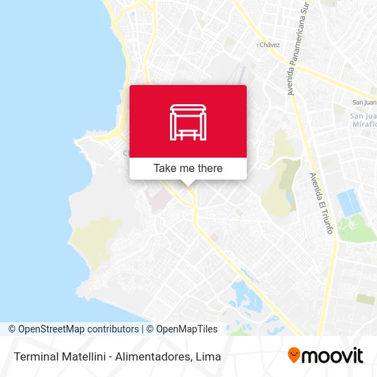 Terminal Matellini - Alimentadores map