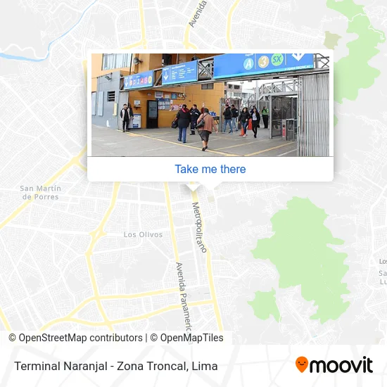 Terminal Naranjal - Zona Troncal map
