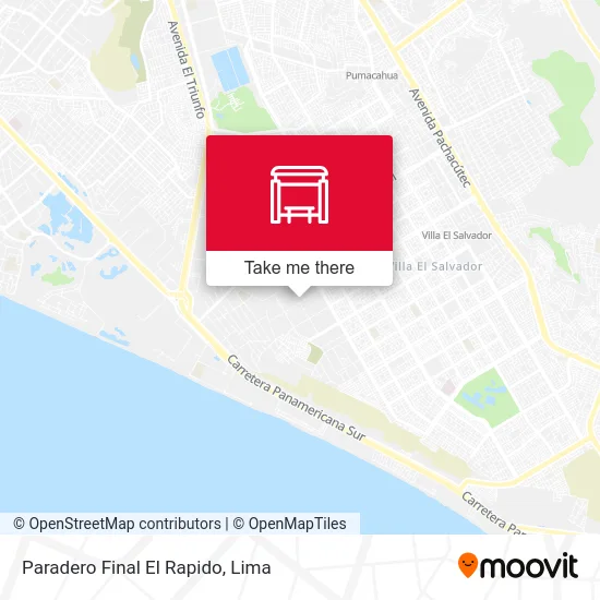 Paradero Final El Rapido map
