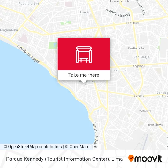 Parque Kennedy (Tourist Information Center) map