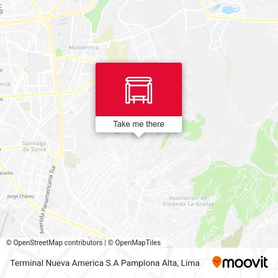 Terminal Nueva America S.A Pamplona Alta map