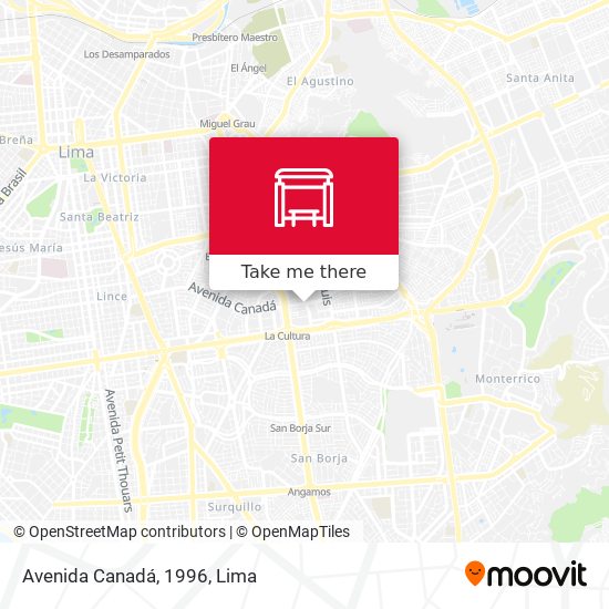 Mapa de Avenida Canadá, 1996