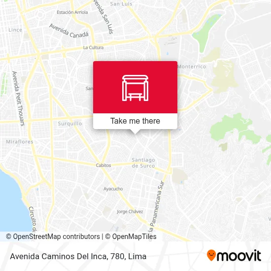 Avenida Caminos Del Inca, 780 map