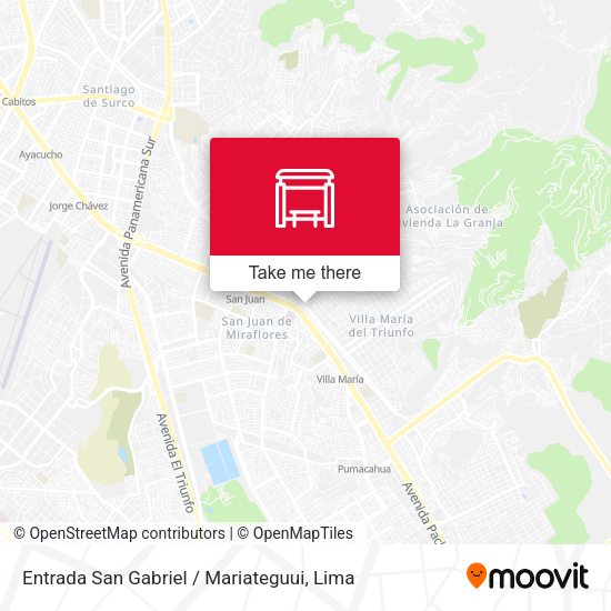 Mapa de Entrada San Gabriel / Mariateguui