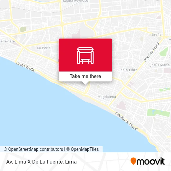 Av. Lima X De La Fuente map