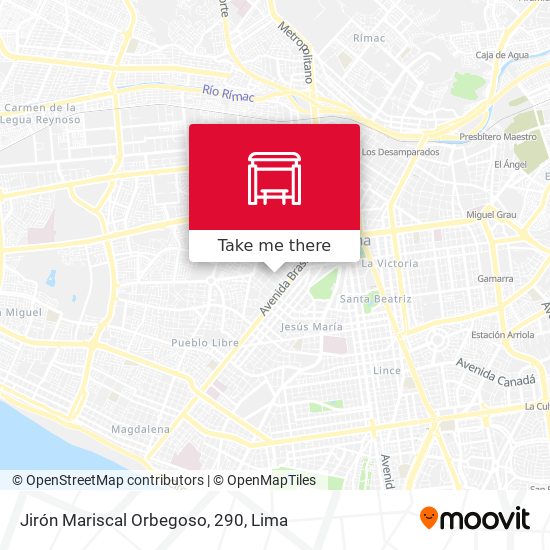 Jirón Mariscal Orbegoso, 290 map
