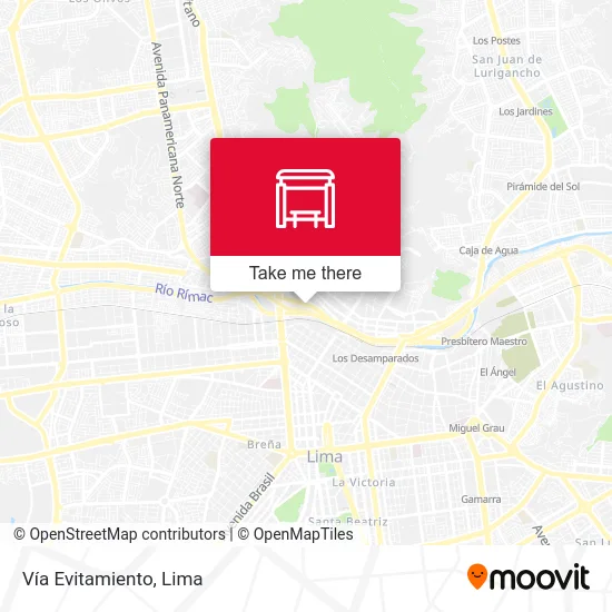 Vía Evitamiento map