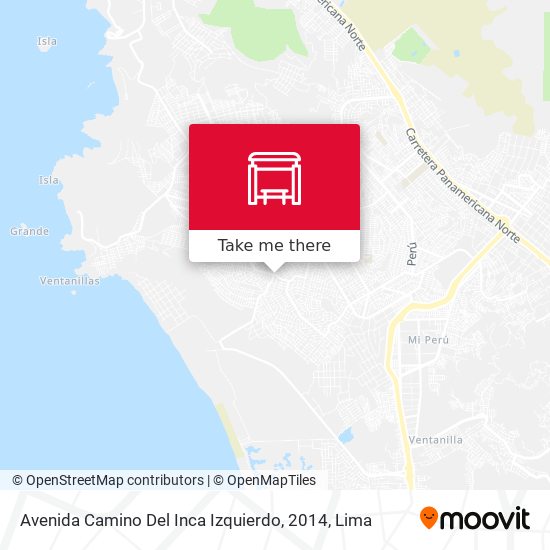 Mapa de Avenida Camino Del Inca Izquierdo, 2014