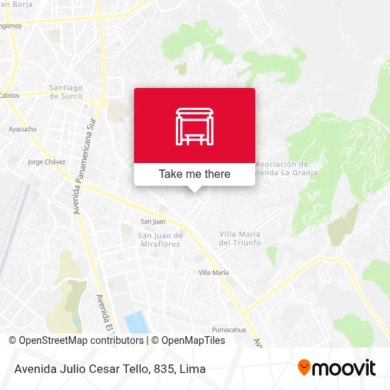 Avenida Julio Cesar Tello, 835 map