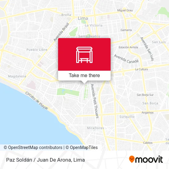 Paz Soldán / Juan De Arona map