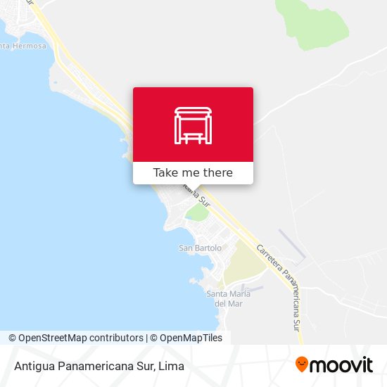 Mapa de Antigua Panamericana Sur