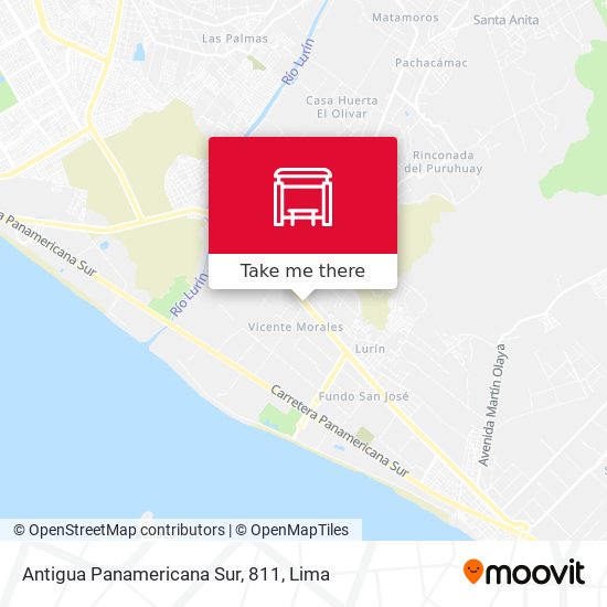 Mapa de Antigua Panamericana Sur, 811