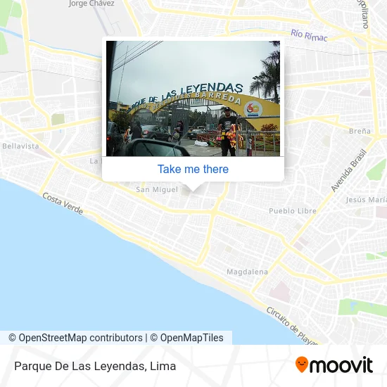 Parque De Las Leyendas map
