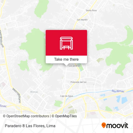 Paradero 8 Las Flores map