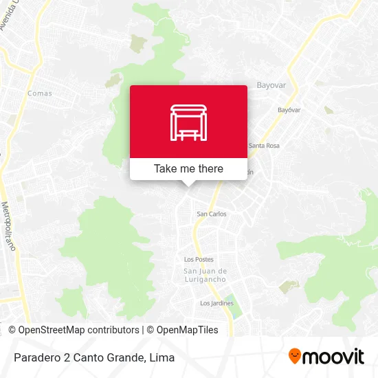 Paradero 2 Canto Grande map