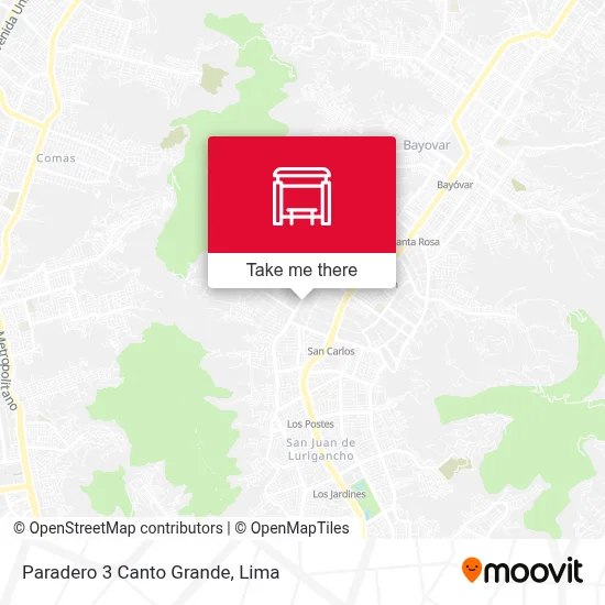 Paradero 3 Canto Grande map
