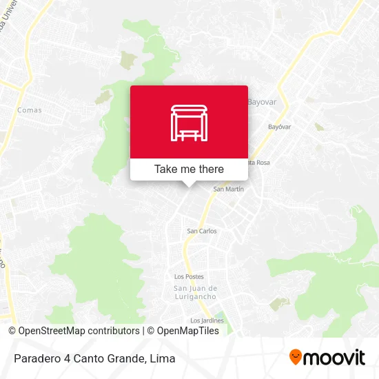 Paradero 4 Canto Grande map