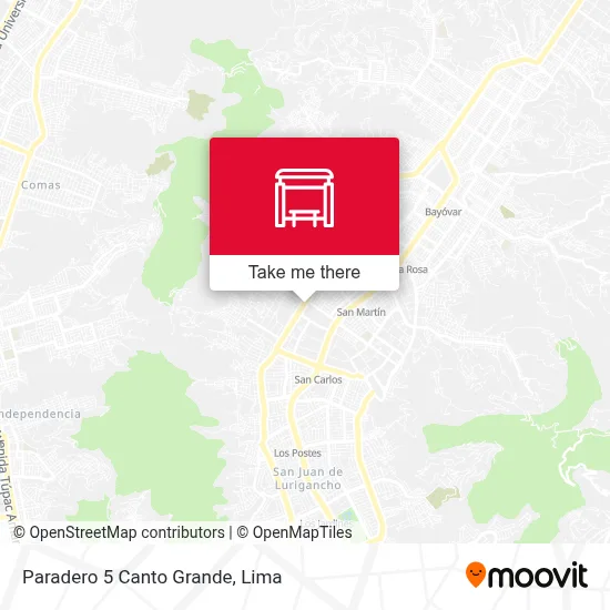 Paradero 5 Canto Grande map
