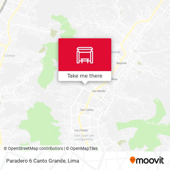 Mapa de Paradero 6 Canto Grande