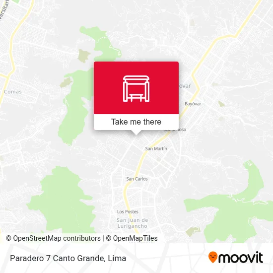 Paradero 7 Canto Grande map