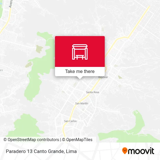 Paradero 13 Canto Grande map