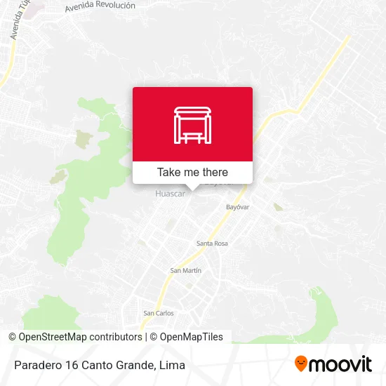 Paradero 16 Canto Grande map