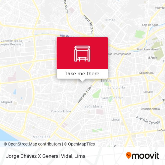 Jorge Chávez X General Vidal map