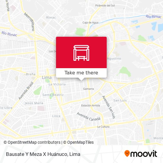Mapa de Bausate Y Meza X Huánuco
