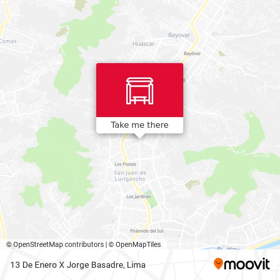 13 De Enero X Jorge Basadre map