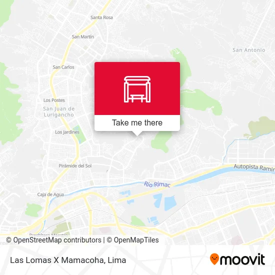 Las Lomas X Mamacoha map