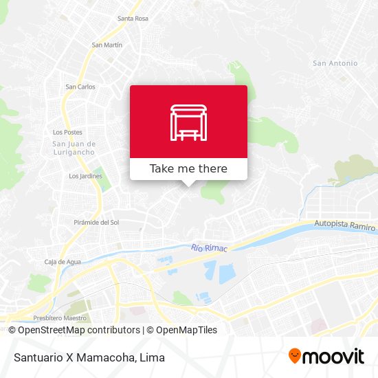 Mapa de Santuario X Mamacoha