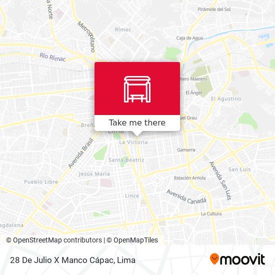 28 De Julio X Manco Cápac map