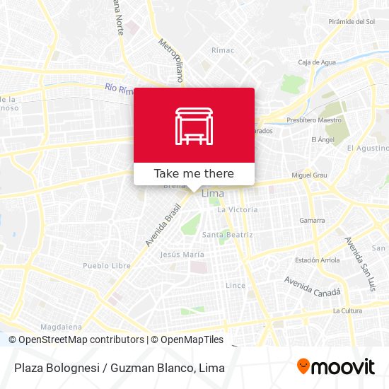 Plaza Bolognesi / Guzman Blanco map