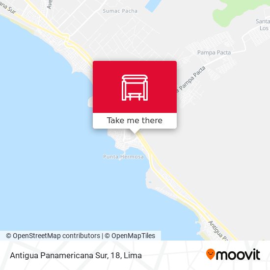 Antigua Panamericana Sur, 18 map
