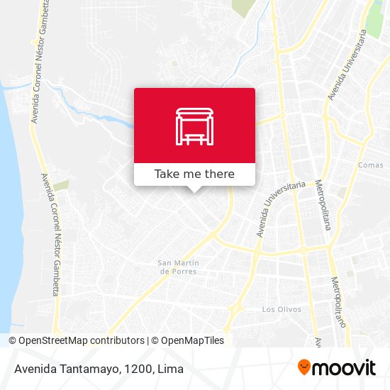 Mapa de Avenida Tantamayo, 1200
