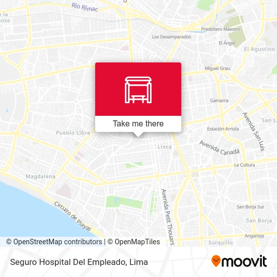 Seguro Hospital Del Empleado map