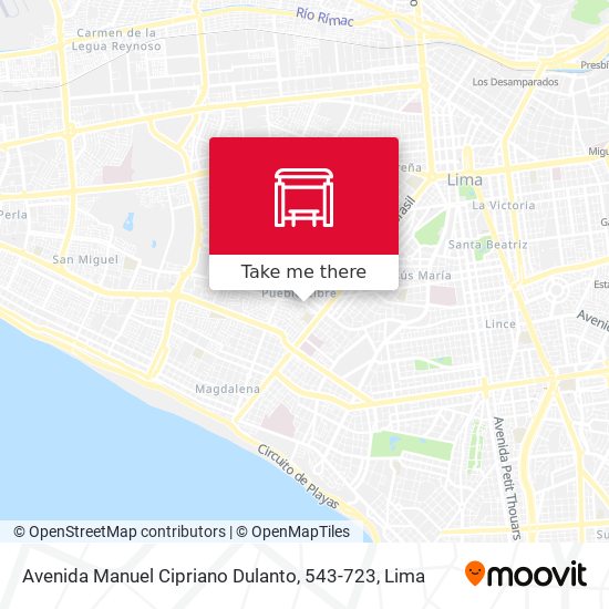 Avenida Manuel Cipriano Dulanto, 543-723 map