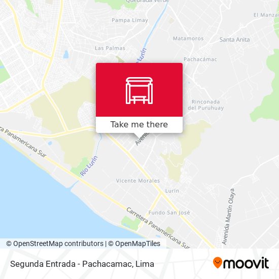 Segunda Entrada - Pachacamac map