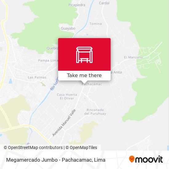 Megamercado Jumbo - Pachacamac map