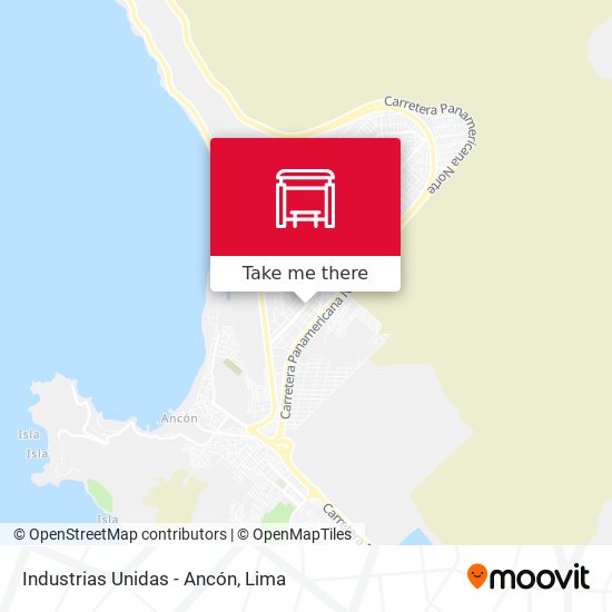 Mapa de Industrias Unidas - Ancón