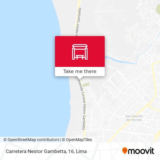 Mapa de Carretera Nestor Gambetta, 16