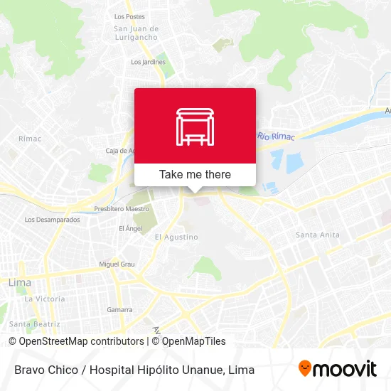 Bravo Chico / Hospital Hipólito Unanue map